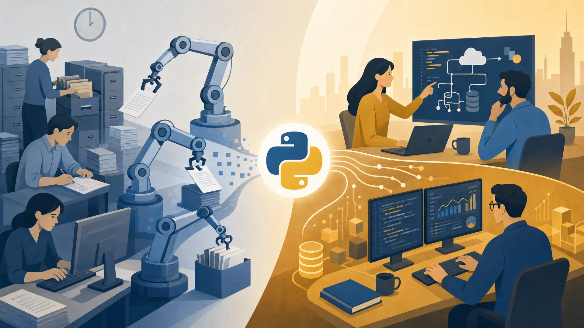 Cover image for: Python Automation: The Jobs It Is Eliminating and the New Roles It Is Creating
