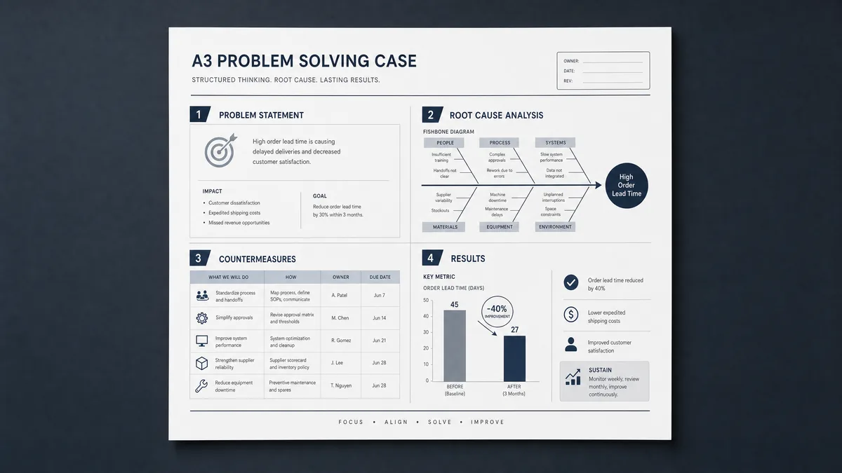 A3 Problem Solving — Think on One Page course cover